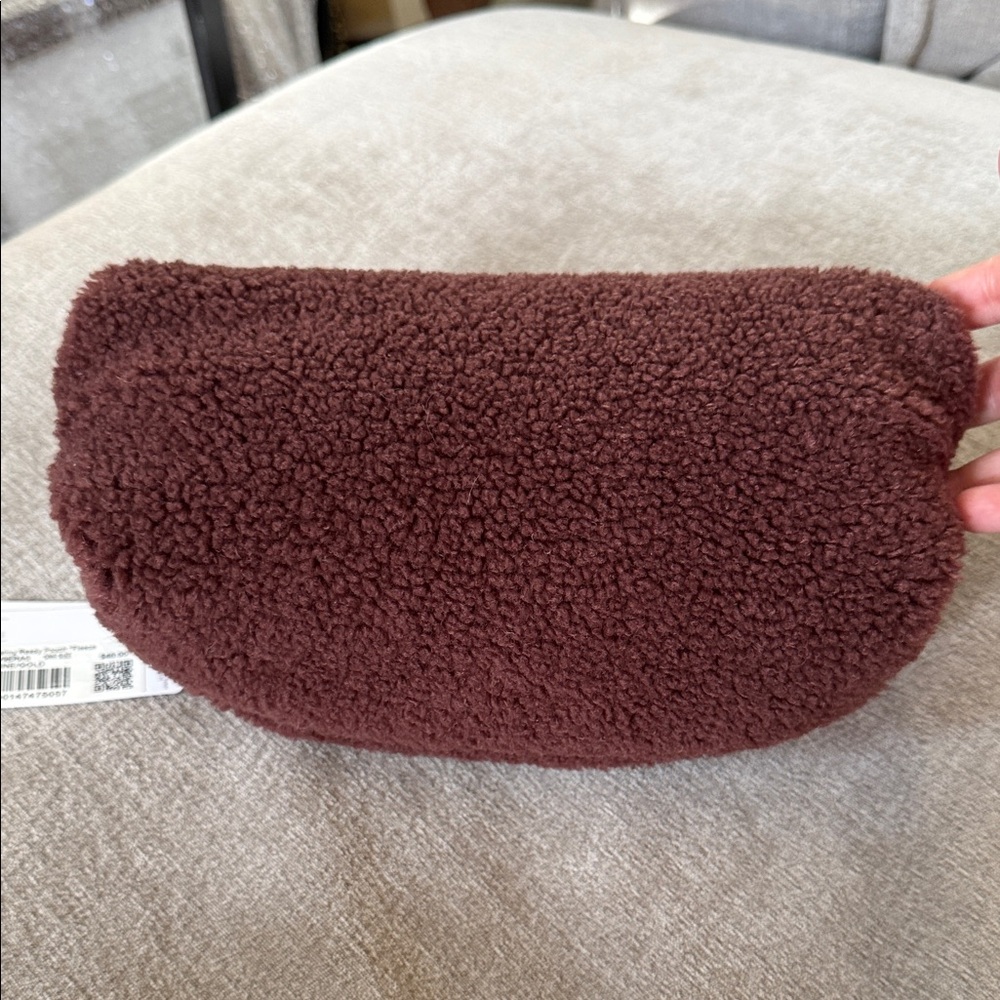 Lululemon Athletica Brown Fleece Makeup Pouch with Gold Accents - Picture 6 of 16